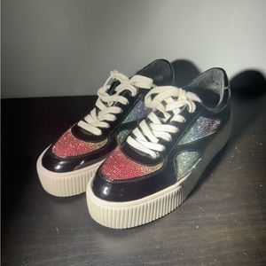 Mix No. 6 Women Emmalyn Black Platform Sneakers Size 7M